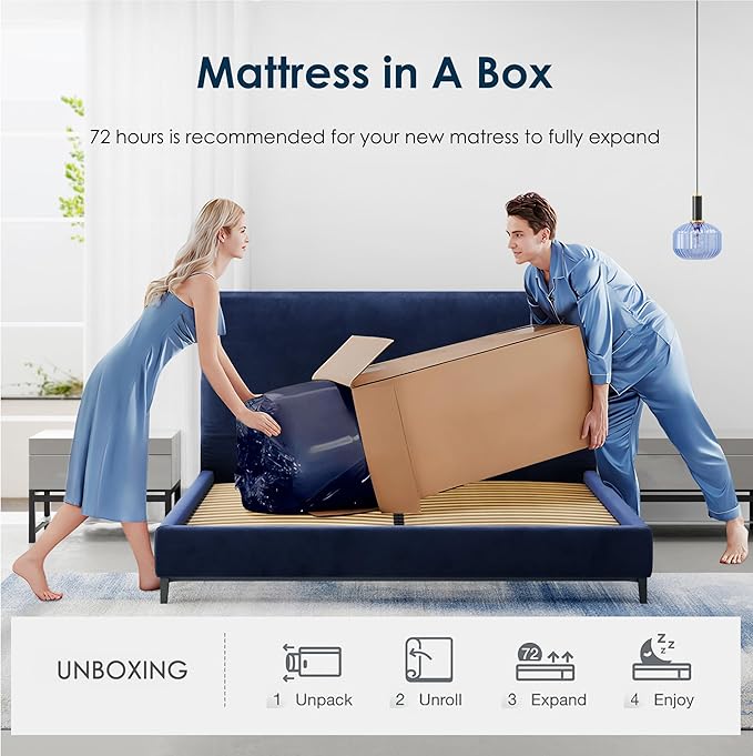 SDHYL Full Mattress, 12 Inch Gel Infused Memory Foam Mattress for Good Sleep, Bed in a Box Mid Firm CertiPUR-US Certified & Fiberglass Free, Washable Cover, 75"*54"