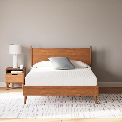 Signature Design by Ashley Queen Size Chime 10 Inch Medium Firm Memory Foam Mattress with Green Tea & Charcoal Gel for Pressure Relief, Fiberglass Free, Mattress In A Box