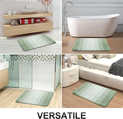 OLANLY Bathroom Runner Rugs 47x17, Extra Soft Absorbent Microfiber Bath Rugs, Rubber Backing, Quick Dry, Washable Bath Mats for Bathroom Floor, Tub and Shower, Home Decor Accessories, Sage Green