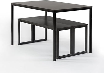 ZINUS Louis Modern Studio Collection Soho Dining Table with Two Benches (3 piece set) - Espresso