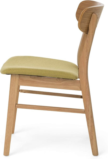 Christopher Knight Home Anthony Mid-Century Modern 7 Piece Dining Set, Green Tea and Natural Oak