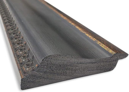 Amanti Art Black Bathroom Mirror for Over Sink, 28x34 Thomas Black Bronze Rectangle Vanity Mirror, Large Traditional Frame, Hangs Horizonally and Vertically, Bathroom Wall Decor, Beveled Edge