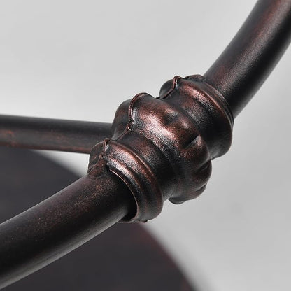 Diwhy Industrial Pub Table 23.6" Iron Round Desktop 37.4" Height Cast Iron Bar Table Copper