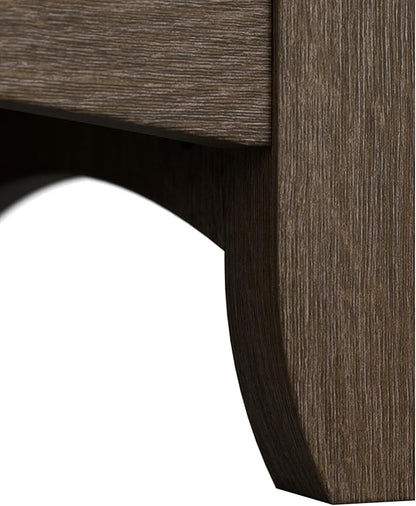 Bush Furniture Salinas 5 Shelf Bookcase in Ash Brown, Tall Bookshelf, Large Book Shelf for Living Room, Home Office, or Entryway