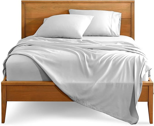 Bare Home Twin XL Sheet Set - College Dorm Size - Luxury 1800 Ultra-Soft Microfiber Twin Extra Long Bed Sheets - Deep Pockets - Easy Fit - Extra Soft - 3 Piece Set - Bed Sheets (Twin XL, Cloud Grey)