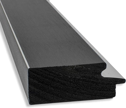 Amanti Art Black Bathroom Mirror for Over Sink, 36x46 Eva Black Silver Rectangle Vanity Mirror, X-Large Modern Contemporary Frame, Hangs Horizonally and Vertically, Bathroom Wall Decor, Beveled Edge