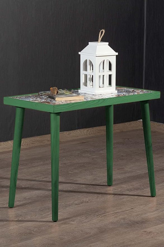Comfyt Coffee Table, Side Table, End Table, Nightstand Nesting Table Plant Stand Bedside Table Accent Table Home Essentials Wood Tiled Top Rustic Table Ceramic Tiles Mexican Tile Table