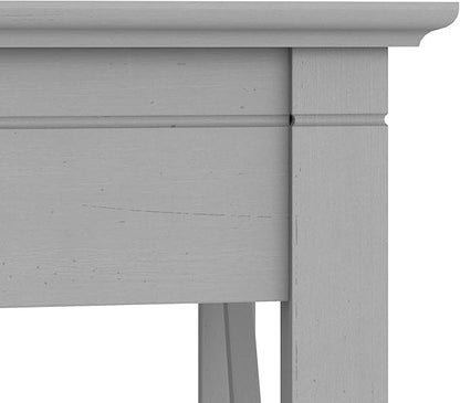 Bush Furniture Key West Small End Table with Storage | Modern Farmhouse Accent Shelf for Living Room in Cape Cod Gray