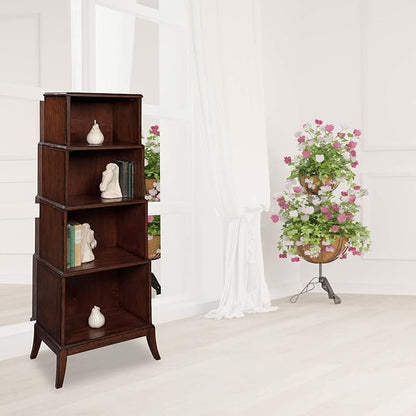 Hekman Special Reserve Wooden Bookcase - 4-Tier Wooden Bookshelf, Solid Wood Bookcase for Book Organizer, Book Storage, Tall Narrow Bookshelf for Home Office, Kids Room, and Living Room Furniture