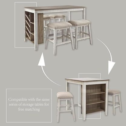 Signature Design by Ashley Skempton Modern 24" Counter Height Upholstered Barstool, 2 Count, Whitewash
