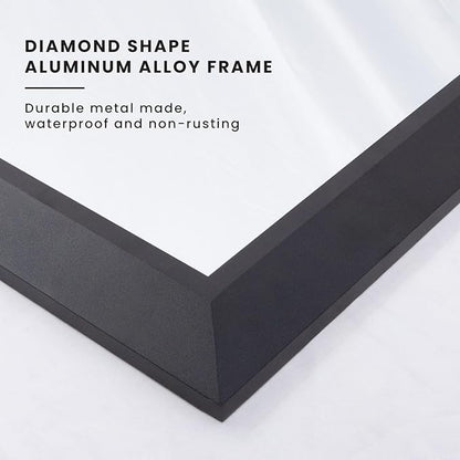 Amorho Black Bathroom Mirror, 60X36 Inch Thick Metal Framed Wall Mirrors for Over 2 Sinks, Bedroom, Living Room, Entryway, Large Rectangle Wall-Mounted Mirrors.