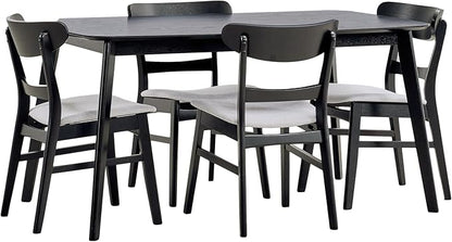 Christopher Knight Home Bryner Dining Set, 19.6 "W x 20.6 "D x 30.8 "H, Black + Light Gray
