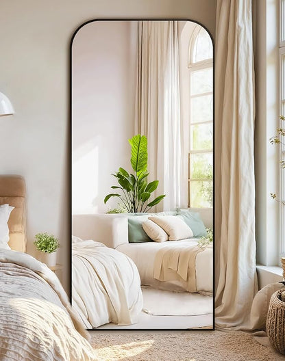 Delma Full Length Mirror, 65" x 30" Standing Large Floor Mirror with Aluminum Frame for Bedroom, Living Room,Bathroom