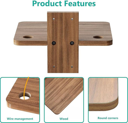 WALI Floating TV Shelves for Wall, Projector Shelf Holds Up to 22lbs, Wooden Wall Mounted Shelves for DVD Players, Cable Boxes, Game Consoles, Living Room Decor Accessories (CS201N), 1 Shelf, Wood