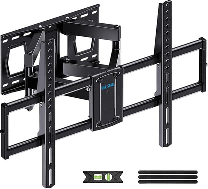 Full Motion TV Wall Mount for 37-85 Inch TVs Mounts Up to 132lbs, Fit 16" Wood Stud, Max VESA 600x400mm, Swivel and Tilt Articulating Wall Mount TV Bracket,Fit Most 55+ 65 70 75 inch TVs