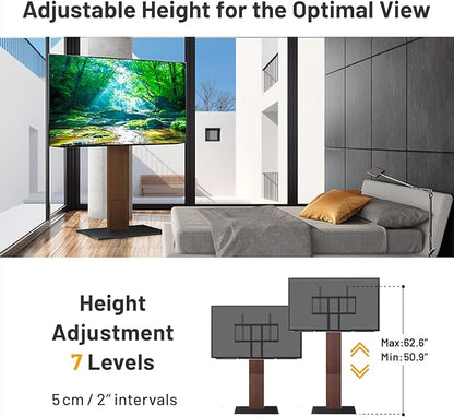 WALL V5 High Type | Minimalist Rolling TV Stand for 32–80 Inch | Satin White | Portable, Space Saving, Height Adjustable, No Drill | for Living Room and Bedroom | Japan-Engineered Design