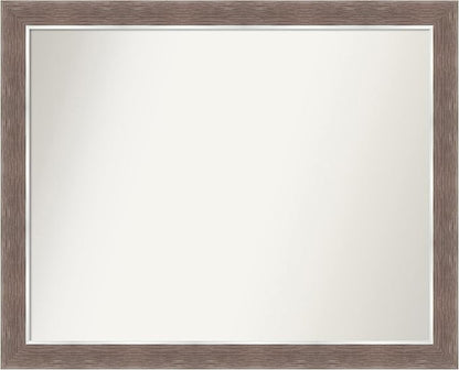 Amanti Art Brown Bathroom Mirror for Over Sink, 26x32 Noble Mocha Rectangle Vanity Mirror, Large Casual Frame, Hangs Horizonally and Vertically, Bathroom Wall Decor, Non-Beveled Edge from WI, USA