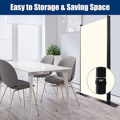 Room Divider 6FT Portable Room Dividers and Folding Privacy Screens, 136'' W Fabric Divider for Room Separation, 4 Panel Partition Room Dividers Freestanding Wall Divider Screen for Dorm Studio Office