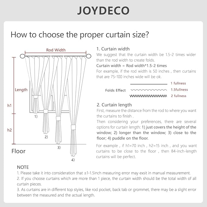Joydeco 100% Blackout Curtains for Bedroom - Natural Linen Curtains 70"W x 96"L Long, Thermal Insulated 1 Panels Linen Light Blocking Drapes, Rod Pocket & Back Tabs, Darkening Privacy for Living Room