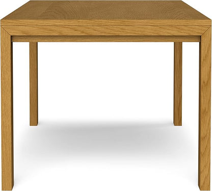 SIMPLIHOME Wilson Dining Table, Solid Wood Oak Veneer, 60 x 36 inches, Transitional-Style Rectangular Kitchen Table for up to 6 People