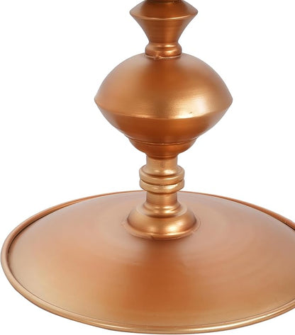 Christopher Knight Home Dolia Decorative Small End Table, Indoor Round Side Table with Unique Rounded Leg, Antique Gold Finish Coffee Table, Vintage Metal Accent Furniture, Multi Functional, Gold