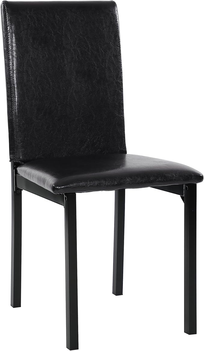 Homelegance 2601 Tempe PU Upholstered Chair (Set of 4), Dining Height, Brown