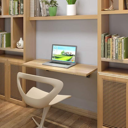 Need Wall Mounted Table - Heavy Duty Small Fold Down Desk Length 36" Width 20" Perfect Addition to Garage & Shed/Home Office/Laundry/Home Bar/Kitchen & Dining Room AC15BB(9050)