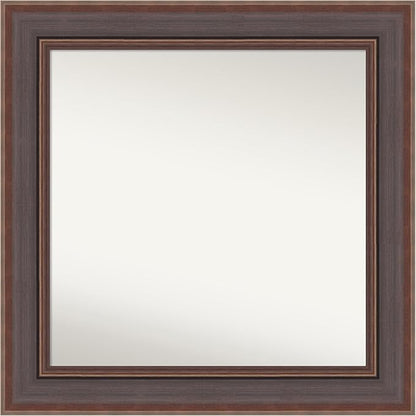 Amanti Art Brown Bathroom Mirror for Over Sink, 34x34 Moab Brown Bronze Square Vanity Mirror, Large Modern Contemporary Frame, Hangs Horizonally and Vertically, Bathroom Wall Decor, Non-Beveled Edge