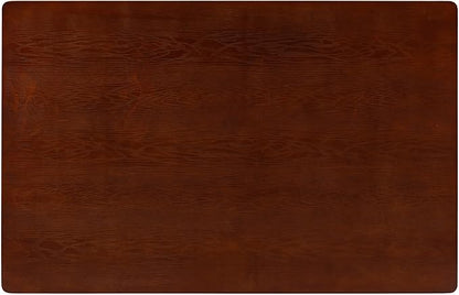 NTC Mingle 55 Inch Modern Design, Rectangular Dinner Table for Dining Room, Living Room Furniture, Effortless Assembly, Dark Walnut