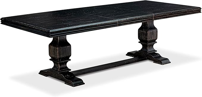 NKSI9-SBB-21-9-Piece Kitchen Table Set Consists of a Dinner Table and 8 Blue Linen Fabric Upholstered Chairs with Button Tufted Back - Sand Blasting Black Finish