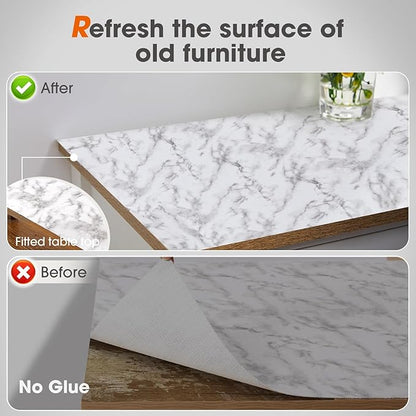 Beautysaid Shelf and Drawer Liner for Kitchen Cabinet, Non Adhesive Non Slip Shelf Paper Waterproof Washable Thickened for Dresser Pantry Shelve Bathroom Protector Liner(Marble,12 in x 10 FT)