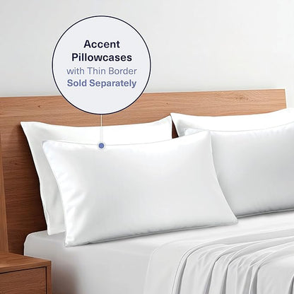 Kickoff Viscose Bamboo Sheets California King Size 4-pc 100% Organic Bamboo Viscose Bed Cooling Sheets Cal King Set Cool Bedding for hot Sleepers Sheet, Flat, Fitted, Pillowcases (Snow White, CK)
