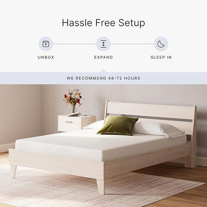 Signature Design by Ashley Twin Size 8 Inch Medium Firm Charcoal Gel & Green Tea Infused Memory Foam Mattress for Pressure Relief, Fiberglass Free, Mattress In A Box