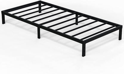 EMODA 10 Inch Twin Bed Frames No Box Spring Needed, Heavy Duty Metal Twin Platform Bed Frame, Noise Free, Easy Assembly, Black
