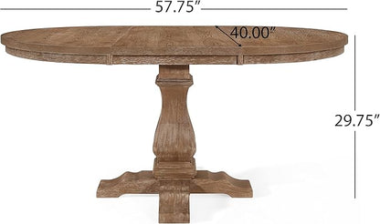 Christopher Knight Home Felly Dining Set, 20.25 "W x 24 "D x 34 "H, Natural Brown + Light Ash + Gray