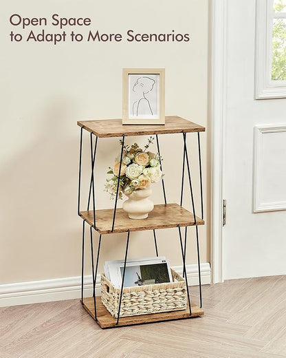Tall Side Table, Small End Table, 29 inch High Entryway Table, Bedside Table for Living Room, Bedroom and Office, Greige & Black