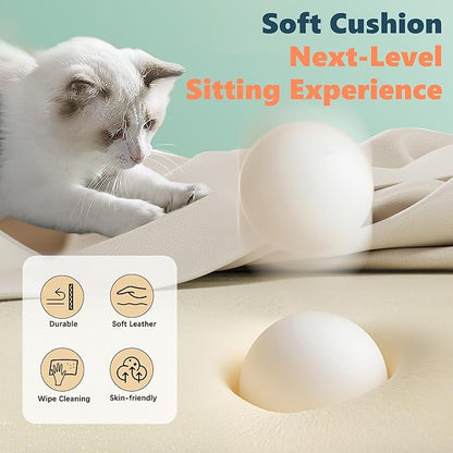 GABRYLLY Office Criss Cross Chair with Footrest, Big and Tall Executive Chair with Wide Seat,Reversible Armrest,Wheels, Lumbar Pillow and 120°Tilt,Computer Desk Chair for Gaming,Meditation,Ivory