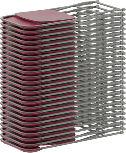 Flash Furniture Hercules Series Plastic Folding Chair - Red - 6 Pack 650LB Weight Capacity Comfortable Event Chair-Lightweight Folding Chair