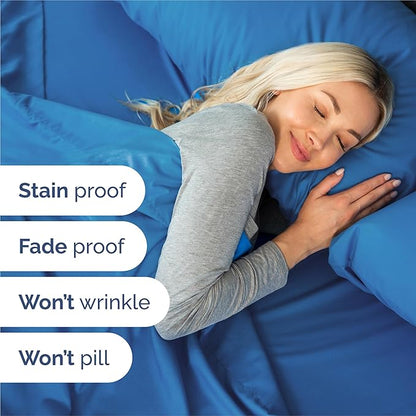 Split King Size 5 Piece Sheet Set - Comfy Breathable & Cooling Bed Sheets Set - Hotel Luxury Bedding for Women, Men, Kids, Teens, Boys & Girls - Deep Pockets and Wrinkle Free - Oeko-Tex - Royal Blue