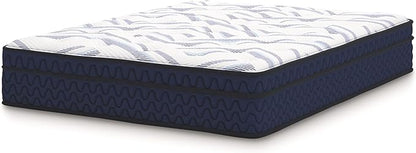 Signature Design by Ashley California King Size Stack 12 Inch Hybrid Medium Plush Cooling Gel Infused Memory Foam Mattress for Pressure Relief, Fiberglass Free, Mattress in A Box