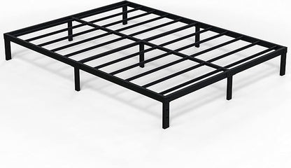 EMODA 10 Inch King Bed Frame No Box Spring Needed, Heavy Duty Metal Platform with Steel Slats, Noise Free, Easy Assembly, Black