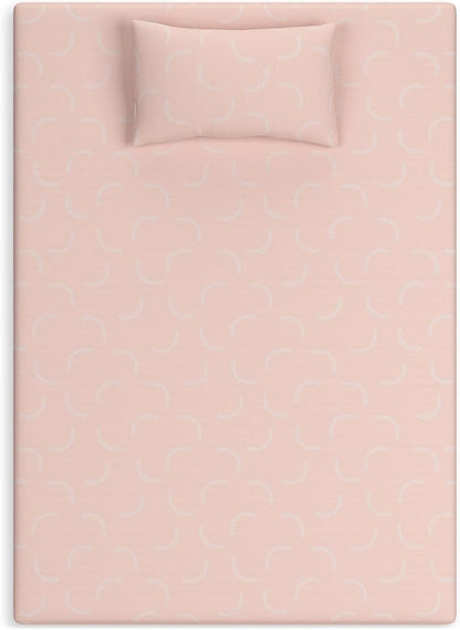Signature Design by Ashley Full Size iKidz 7 Inch Firm Gel Memory Foam Mattress with Stretch Knit Cover & Pillow Included, Pink Coral, Fiberglass Free, Mattress in A Box