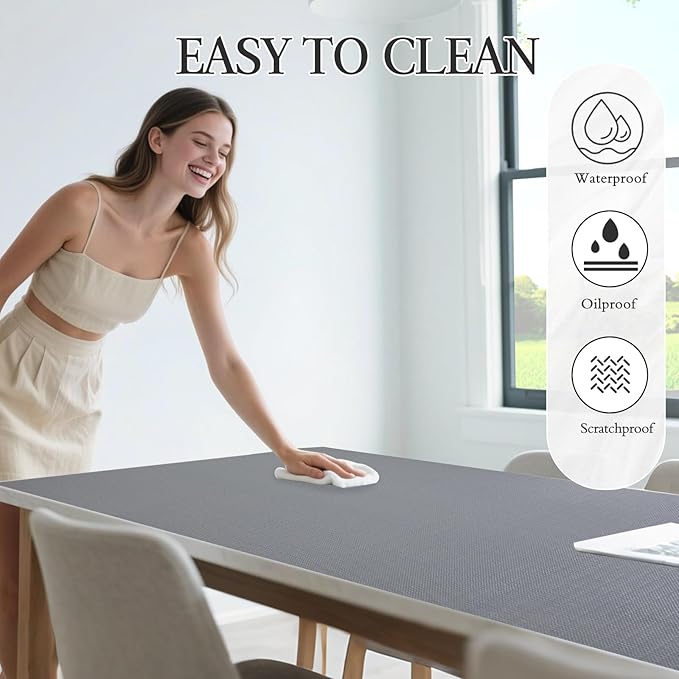 Beautysaid Shelf and Drawer Liner for Kitchen Cabinet, Non Adhesive Non Slip Shelf Paper Waterproof Washable Thickened for Dresser Pantry Shelve Bathroom Protector Liner(Gray,12 in x 20FT)