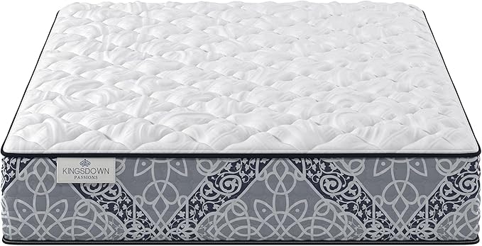 Kingsdown Firm Hybrid Mattress Twin XL Cooling Gel Memory Foam Layer Multi-Layered Motion Isolation Cool Sleep Quilted Top Luxury Mattresses, 13.5-Inch Passions Merridale