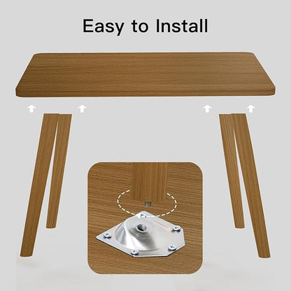 Small Coffee Table for Small Space, Low Table, Floor Table Desk for Sitting on The Floor, Japanese Coffee Table for Living Room, Tatami Tea Tables with Solid Wood Legs, Home Office, Farmhouse, Brown