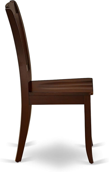 East West Furniture DODA5-MAH-W 5 Piece Dining Room Furniture Set Includes a Rectangle Wooden Table with Butterfly Leaf and 4 Kitchen Dining Chairs, 42x78 Inch, Mahogany