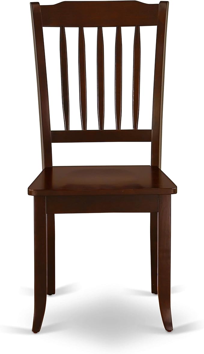 East West Furniture DODA5-MAH-W 5 Piece Dining Room Furniture Set Includes a Rectangle Wooden Table with Butterfly Leaf and 4 Kitchen Dining Chairs, 42x78 Inch, Mahogany