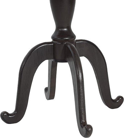 Christopher Knight Home Elizabeth 25" Small End Table with Spider Leg, Living Room Side Table, Accent Table with Lipped Tabletop, French Country Furniture, Wooden Small Coffee Table, Black + Natural