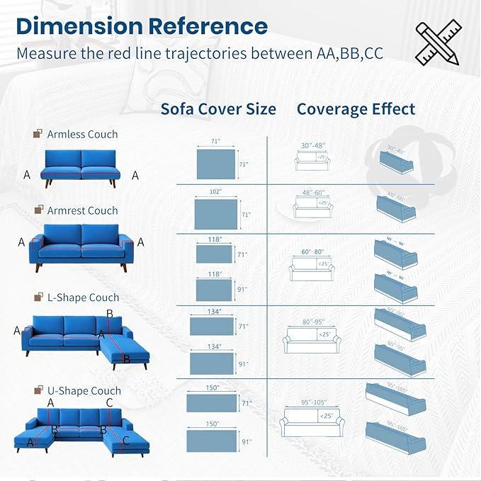 Nobildonna Sofa Cover Washable Soft Thicken Chenille Couch Cover with Tassel,Waterproof Sofa Slipcover for 3-4 Cushion Couch,Sectional Sofa,L-Shaped Furniture Protector Pet-Friendly,Beige 71"x150"