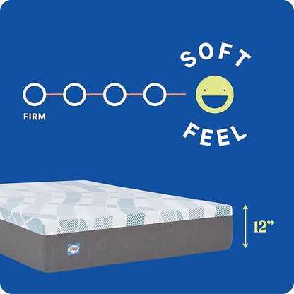 Sealy Dreamlife 12” Foam Mattress-in-a-Box, California King, SealyComfort Gel Memory Foam, SealySupport Transition Foam, Surface-Guard Technology